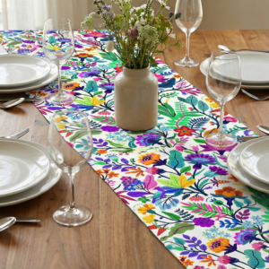 ראנר לשולחן דגם פרחים צבעוני 2