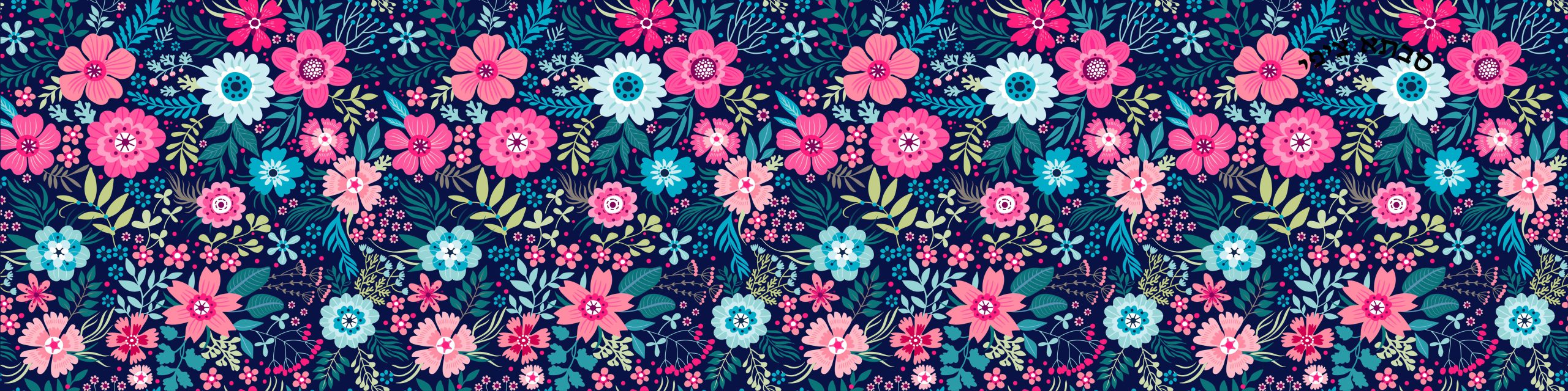 ראנר לשולחן דגם פרחים סגול – תמונה 2