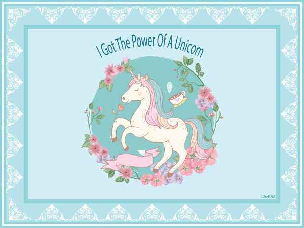 ⁦שטיח ויניל דגם Power of a unicorn⁩ – תמונה ⁦3⁩