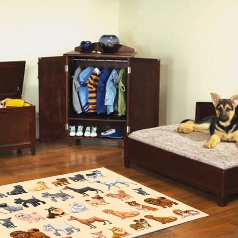 שטיח ויניל דגם כלבים