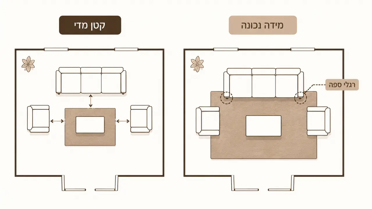 בחירת מידה נכונה לשטיח PVC בסלון