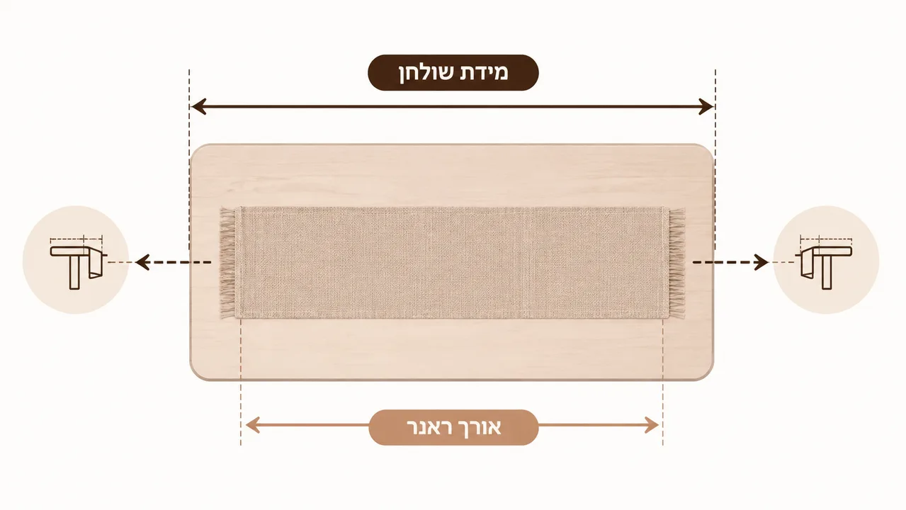 מדריך למידת ראנר מתאימה לשולחן אוכל