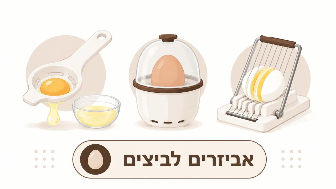 אביזרים לביצים למטבח מסוג JOIE בצבעים שונים