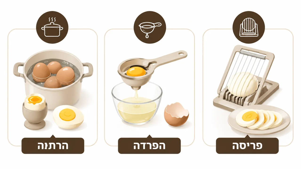 בחירת אביזרים לביצים לפי סוג השימוש במטבח