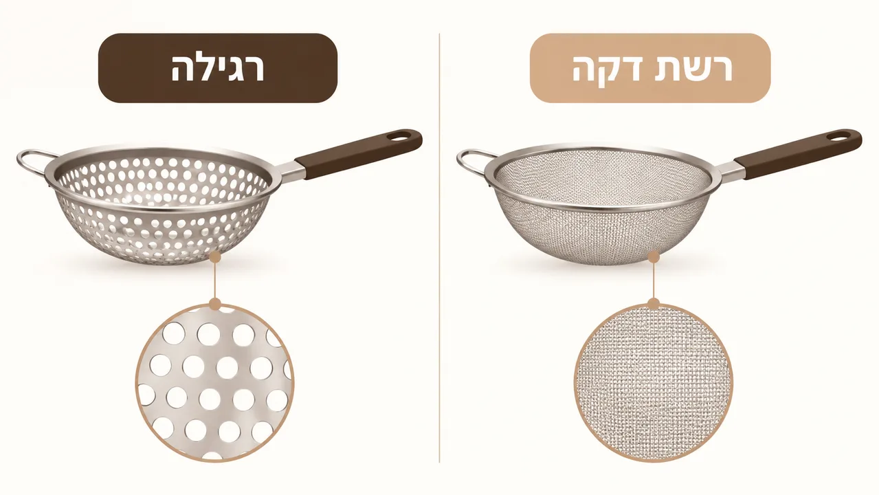 ההבדל בין מסננת רגילה למסננת דקה