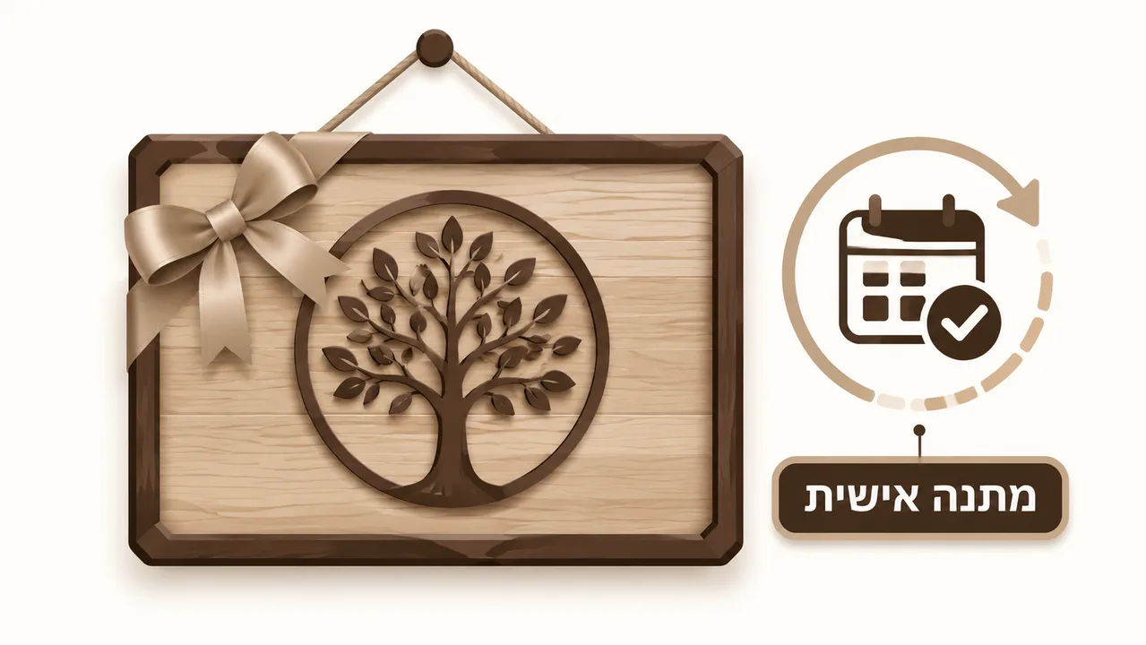 שלט עץ לתלייה כרעיון למתנה מיוחדת