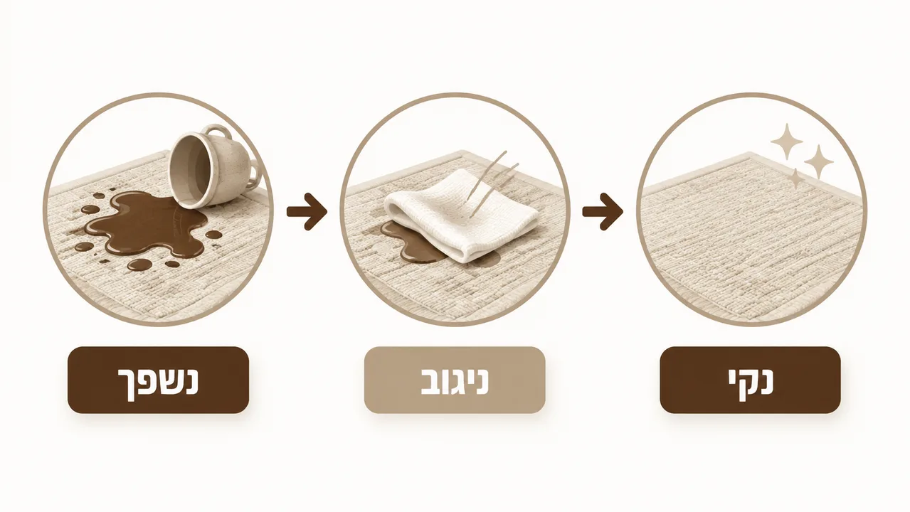ניקוי ותחזוקה של שטיח ויניל מסדרת הפולניה