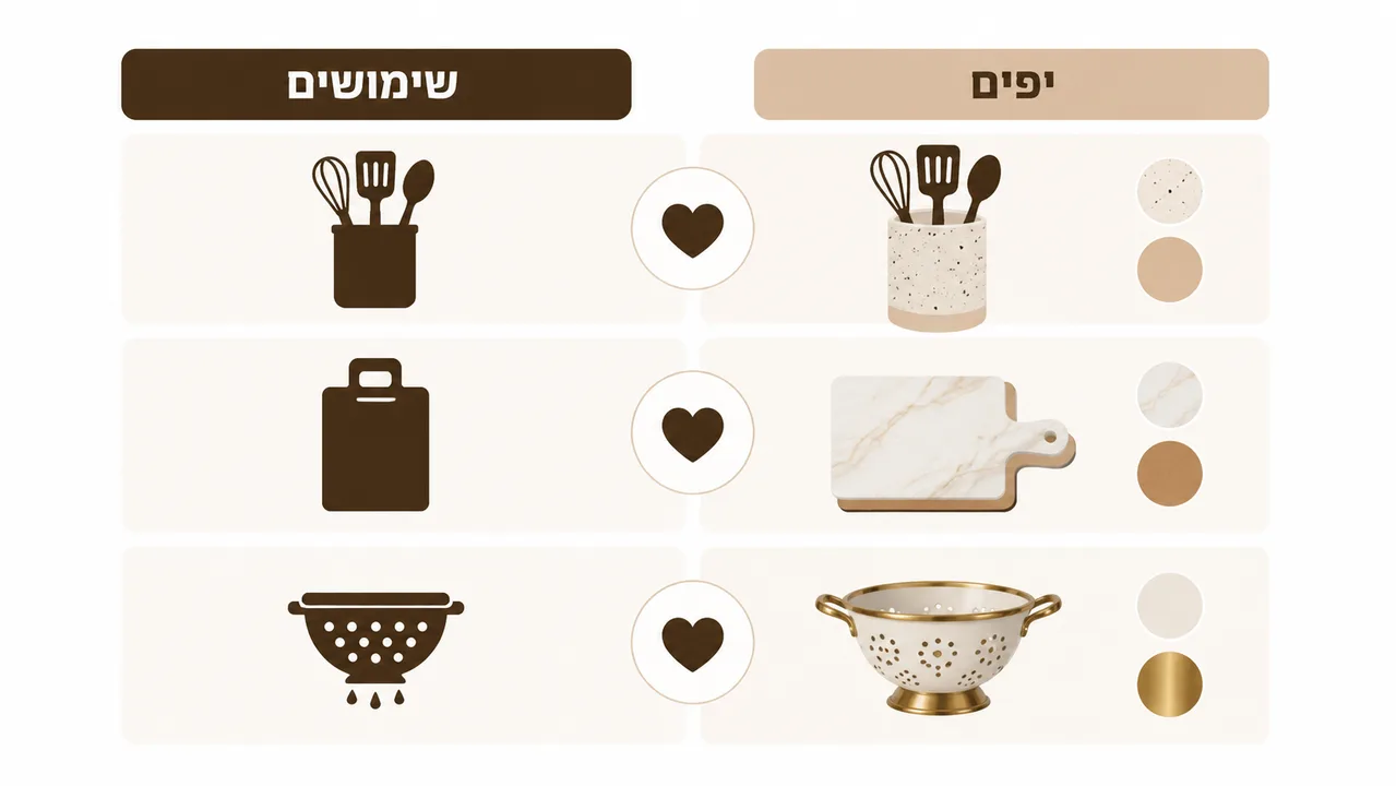 אילו אביזרי מטבח גם יפים וגם שימושיים