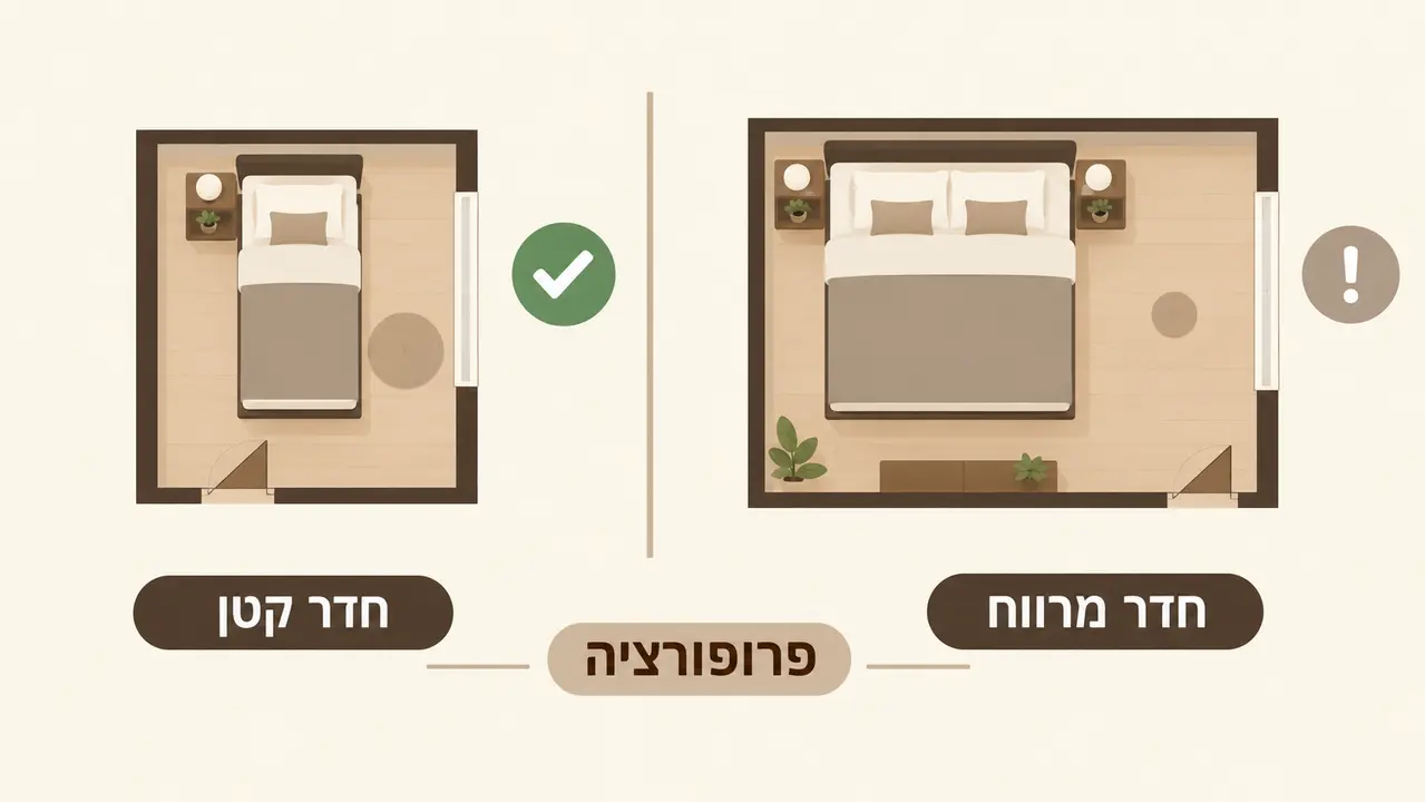שטיח עגול קטן ליד המיטה
