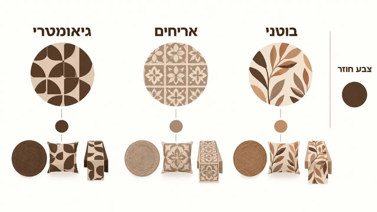 שילוב שטיח עגול PVC בעיצוב כולל והלבשת הבית