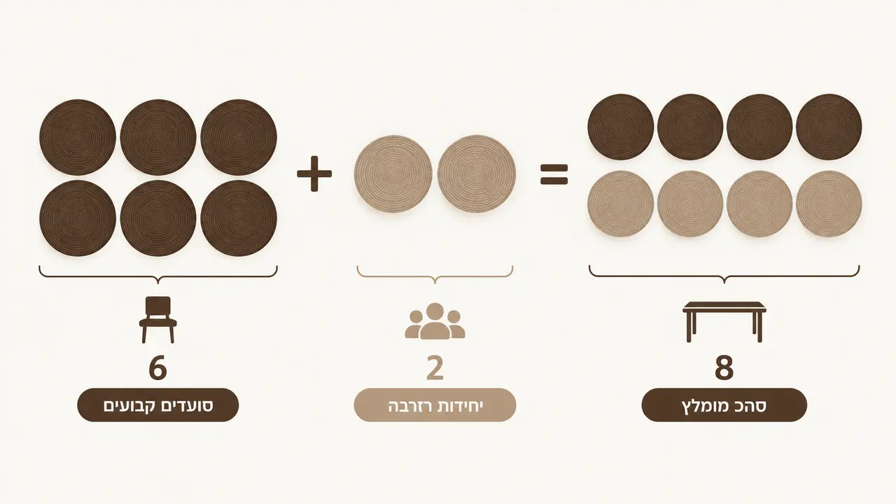 כמות פלייסמטים עגולים להזמנה לשולחן האוכל
